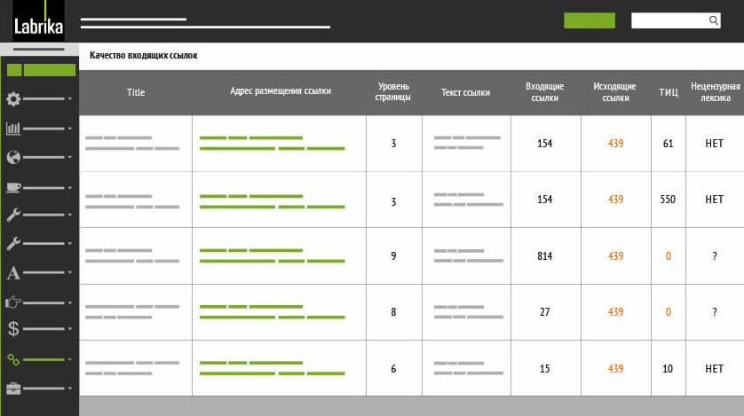 Скриншот (снимок экрана) Labrika