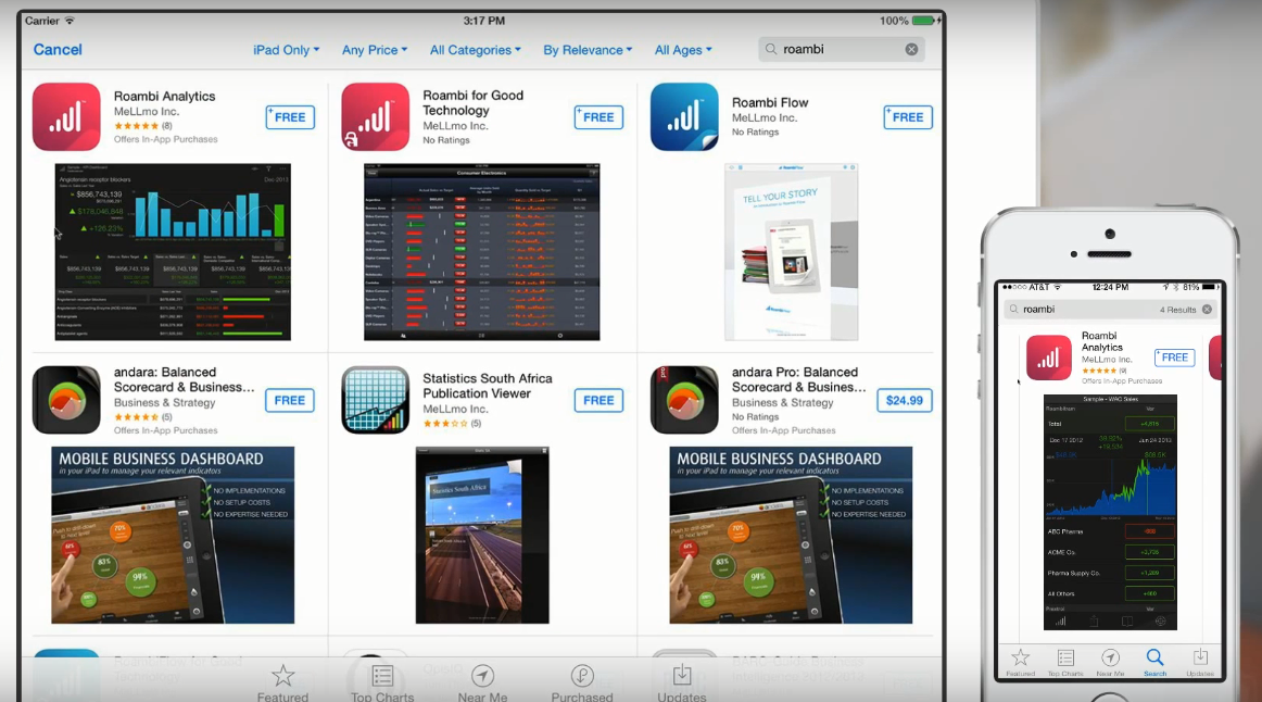 Скриншот (снимок экрана) SAP Roambi