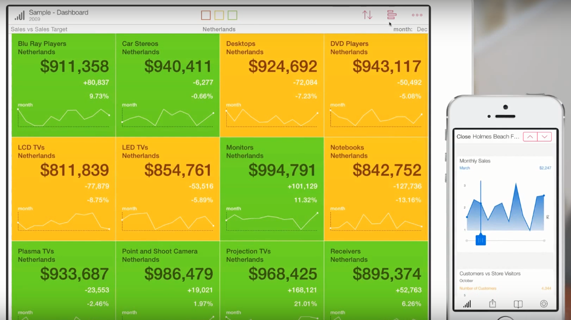 Скриншот (снимок экрана) SAP Roambi
