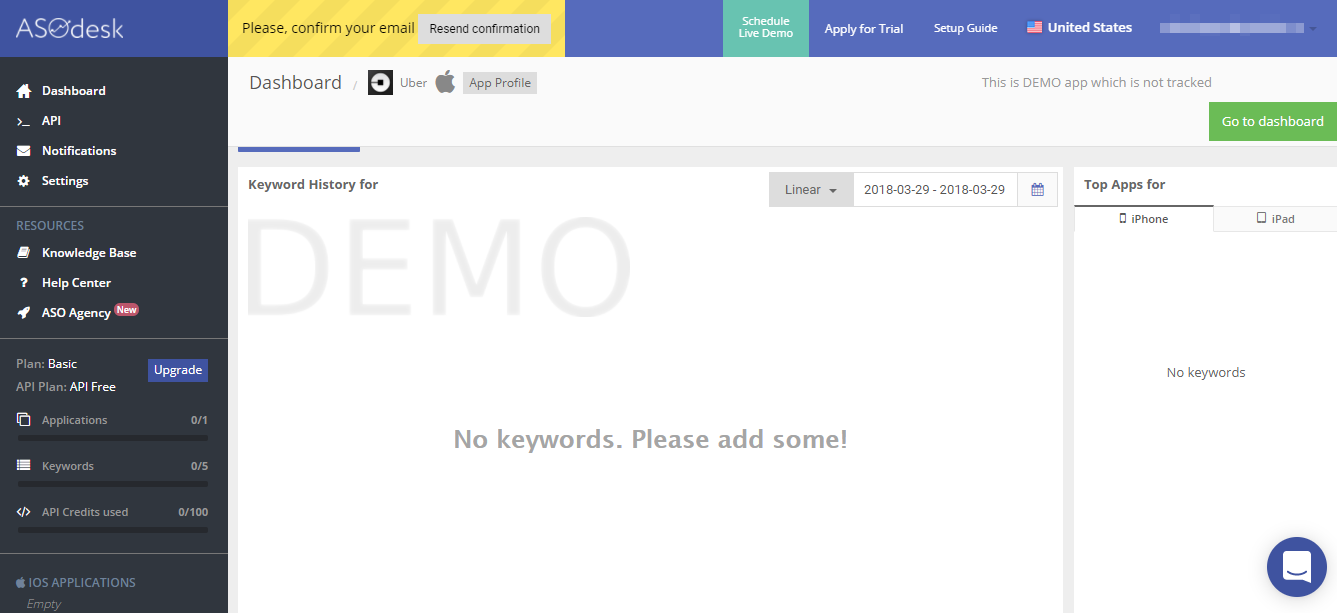 Скриншот (снимок экрана) ASOdesk