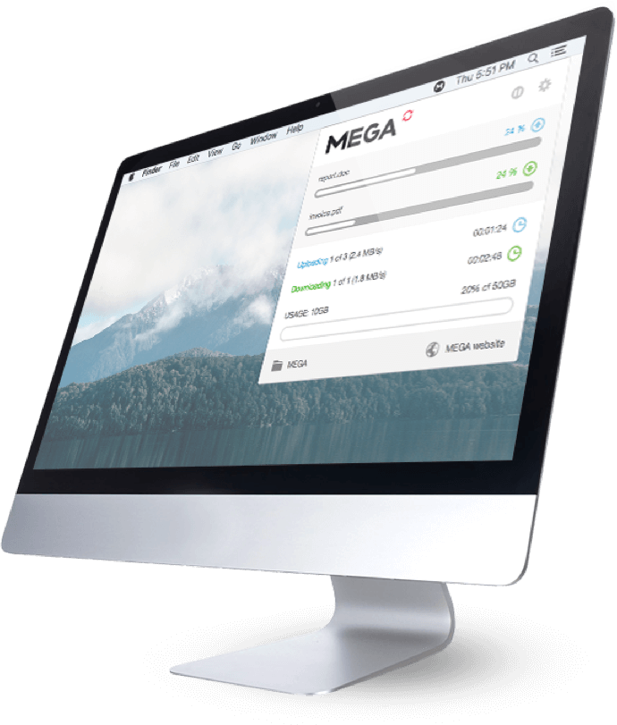 Скриншот (снимок экрана) MEGA