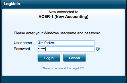 Скриншот (снимок экрана) LogMeIn