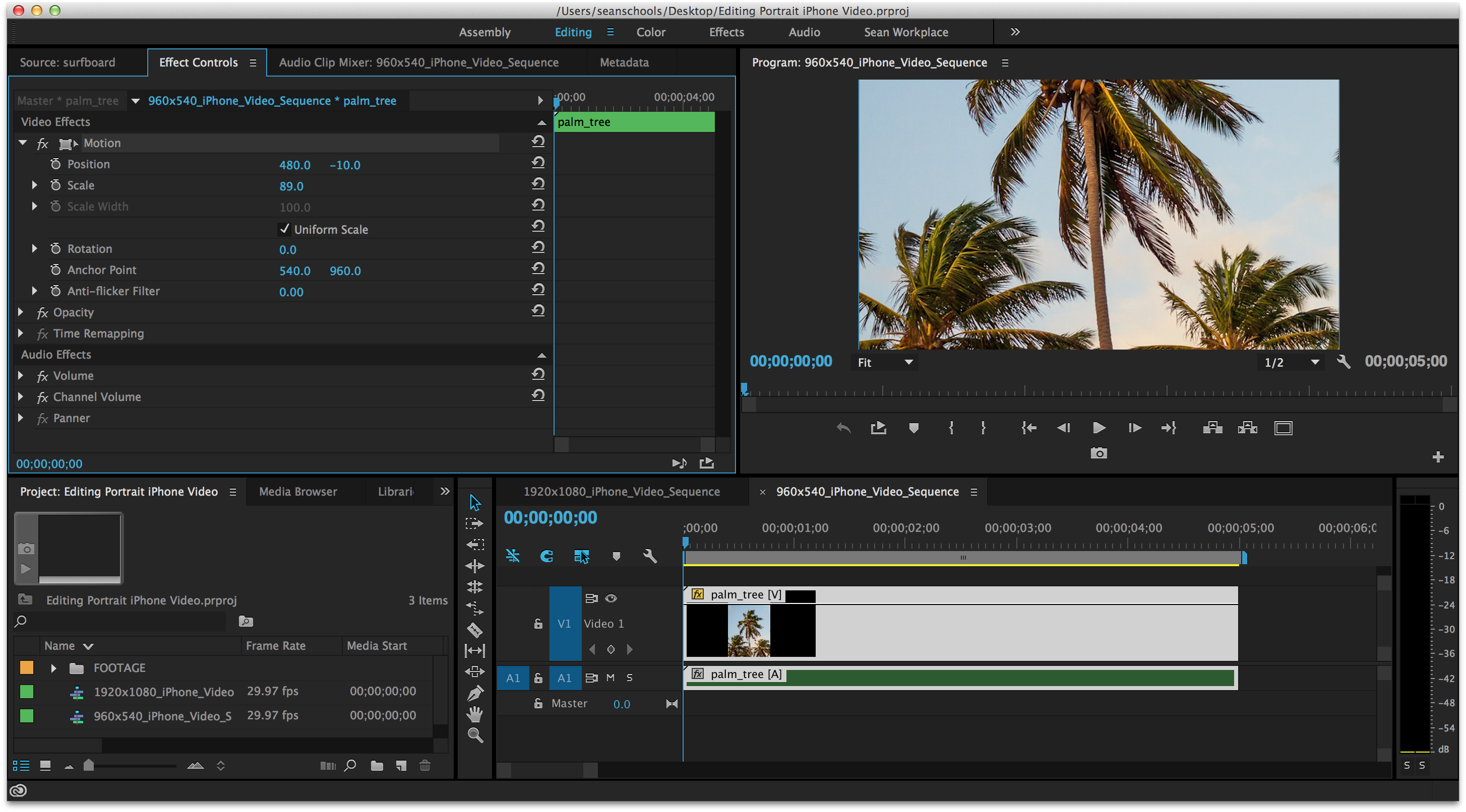 Скриншот (снимок экрана) Adobe Premiere Pro