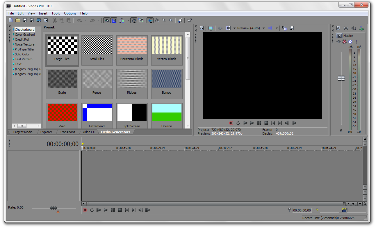 Скриншот (снимок экрана) Sony Vegas Pro