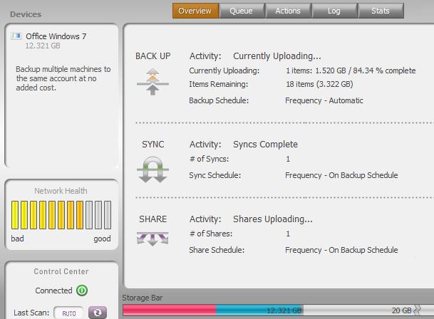 Скриншот (снимок экрана) SpiderOak
