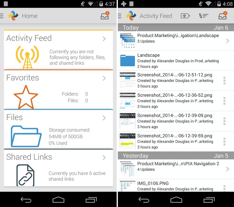 Скриншот (снимок экрана) Syncplicity