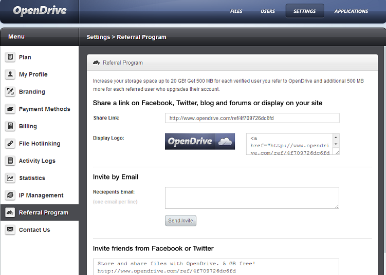 Скриншот (снимок экрана) OpenDrive