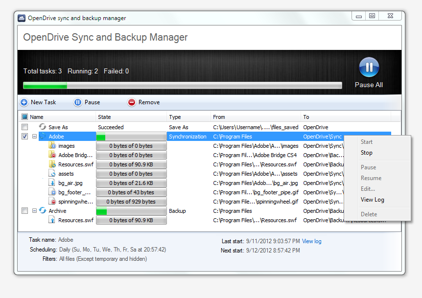 Скриншот (снимок экрана) OpenDrive