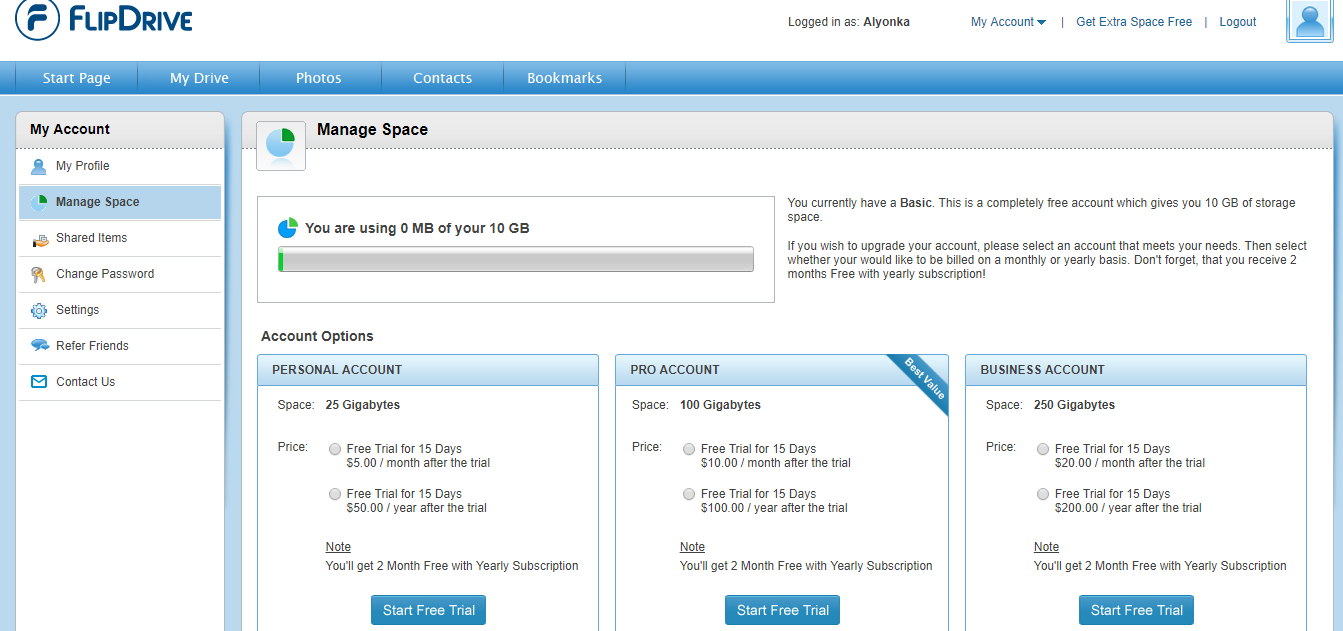Скриншот (снимок экрана) FlipDrive
