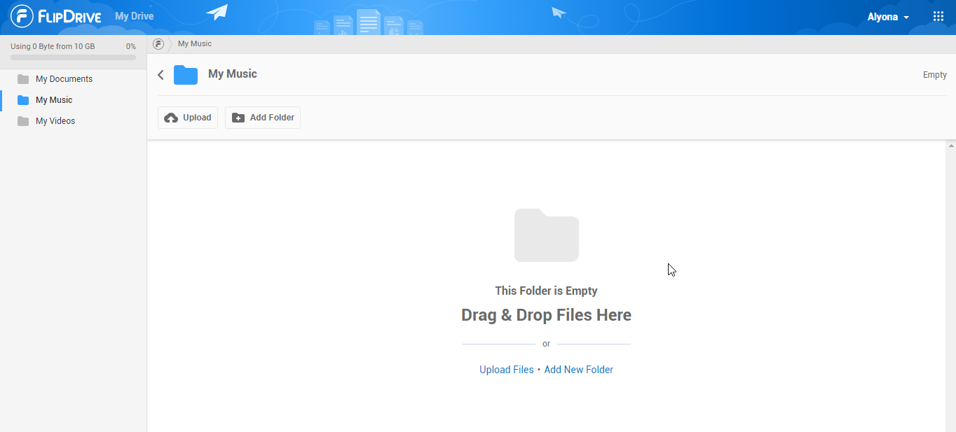 Скриншот (снимок экрана) FlipDrive