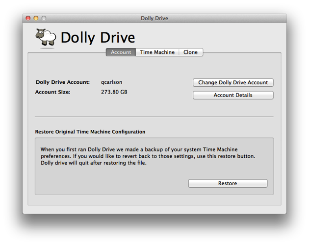 Скриншот (снимок экрана) DollyDrive