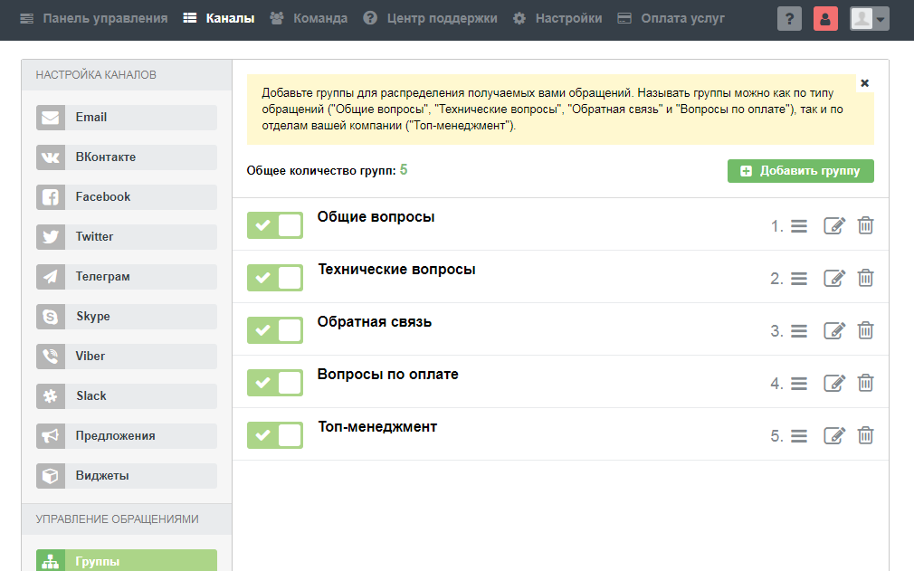 Скриншот (снимок экрана) Omnidesk