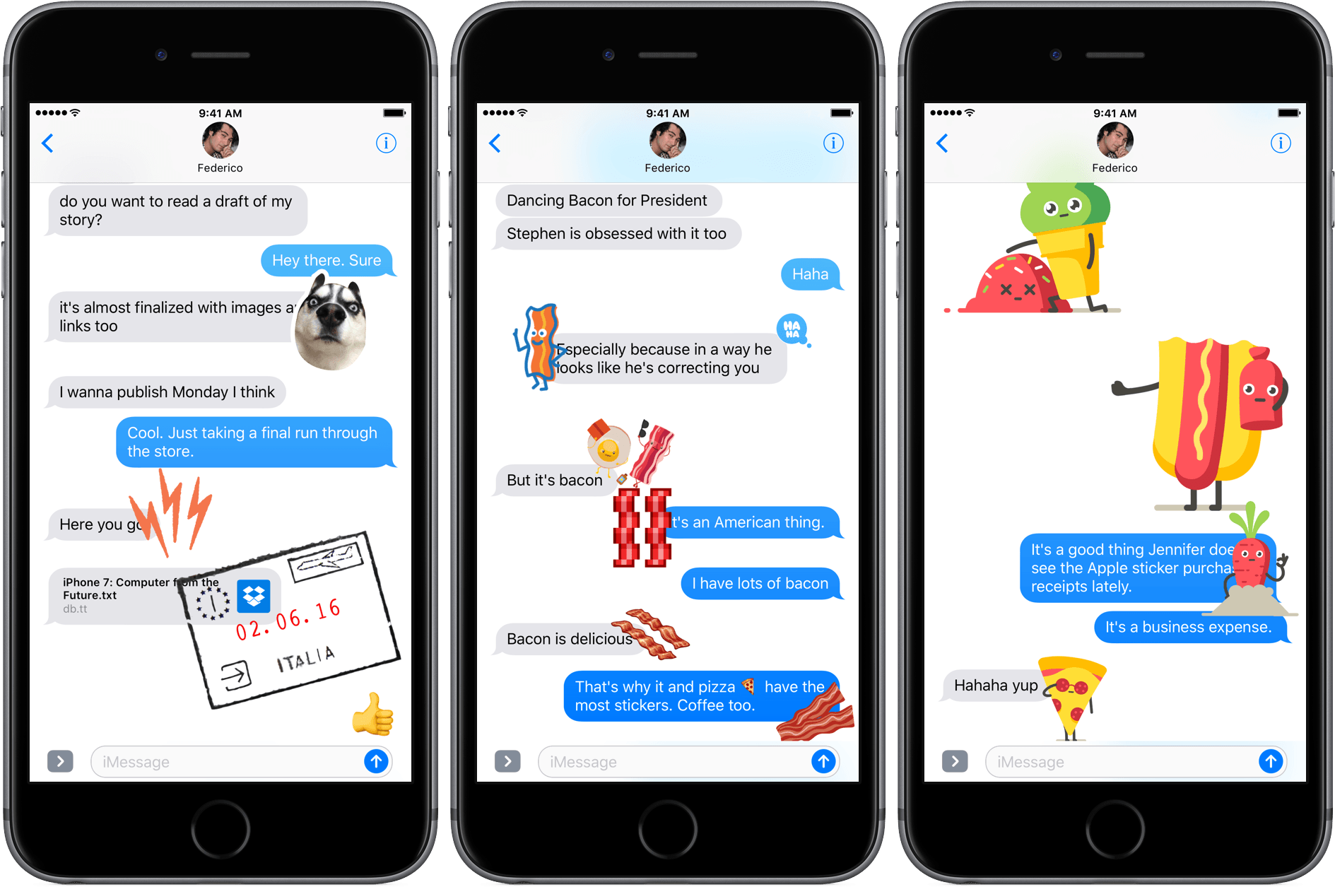 Скриншот (снимок экрана) iMessage