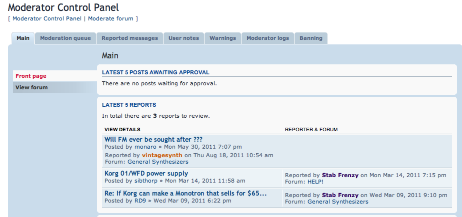 Скриншот (снимок экрана) phpBB