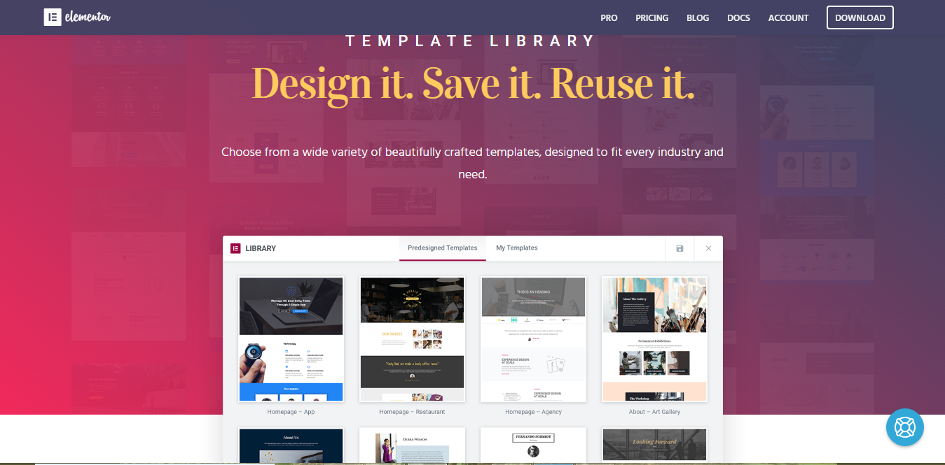 Скриншот (снимок экрана) Elementor