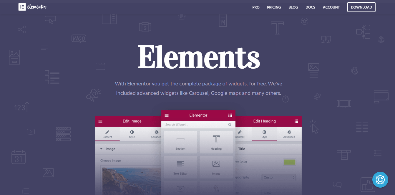 Скриншот (снимок экрана) Elementor