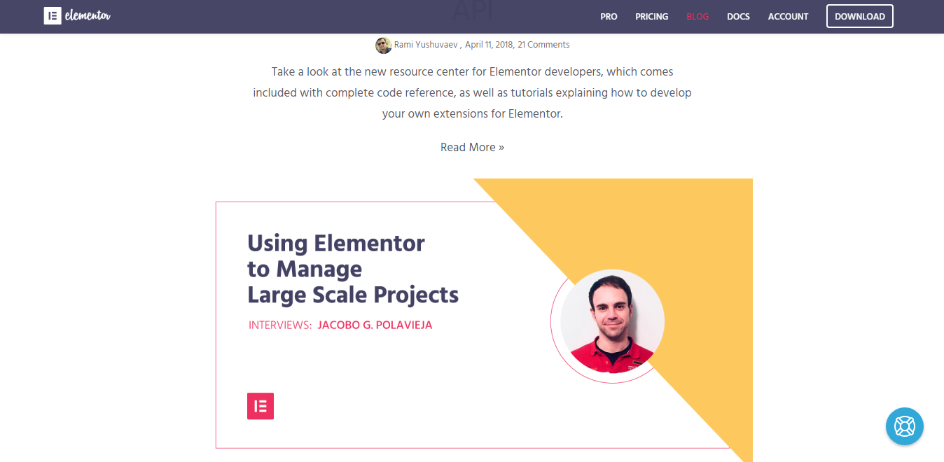 Скриншот (снимок экрана) Elementor