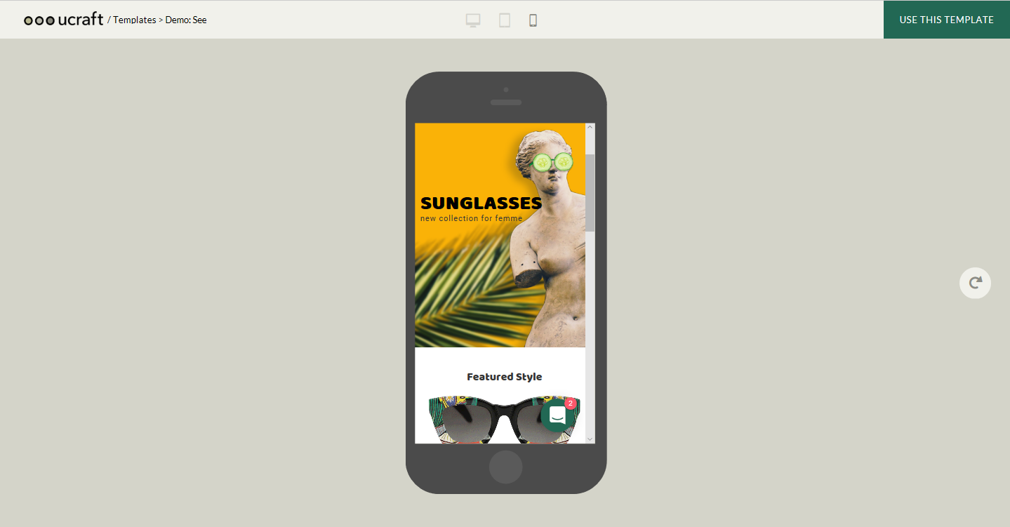 Скриншот (снимок экрана) Ucraft