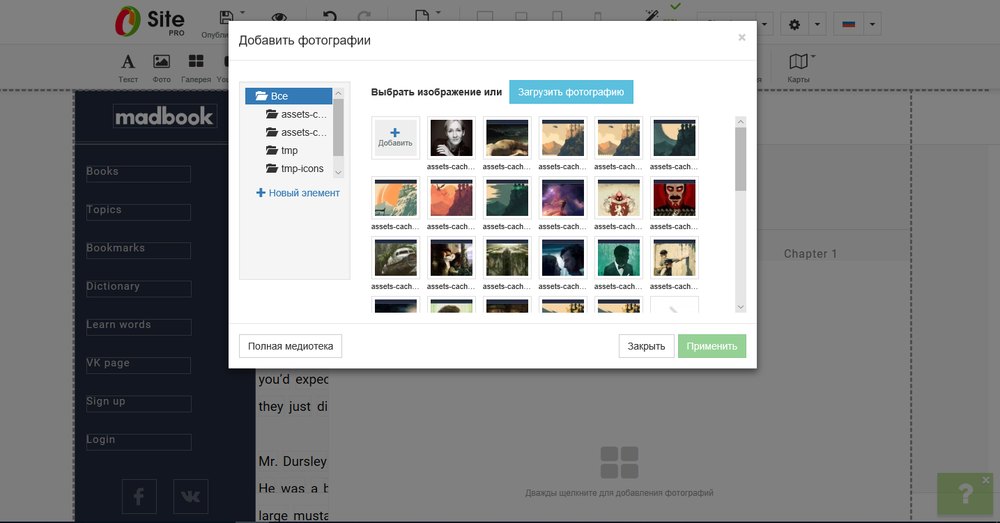 Скриншот (снимок экрана) Site.pro