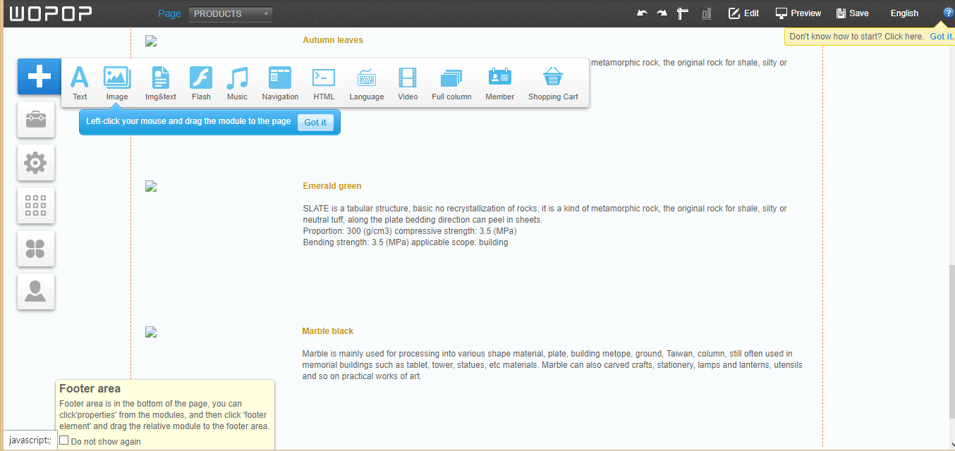 Скриншот (снимок экрана) Wopop