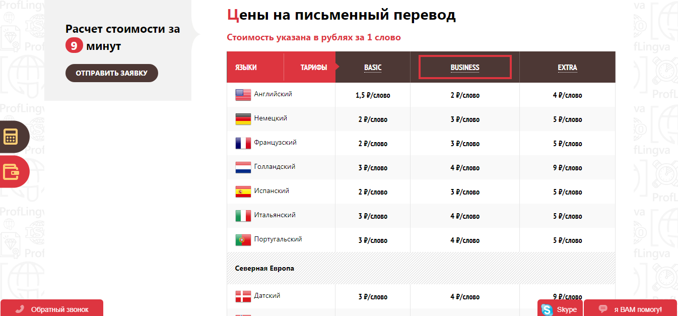 Скриншот (снимок экрана) ProfLingva