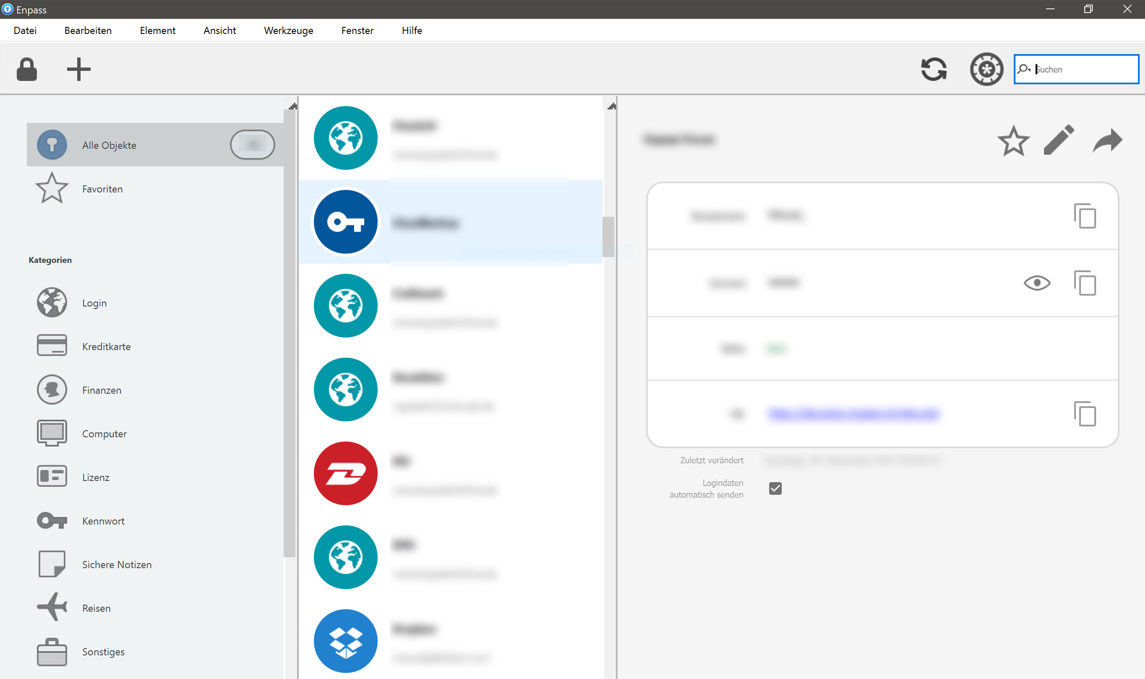 Скриншот (снимок экрана) Enpass