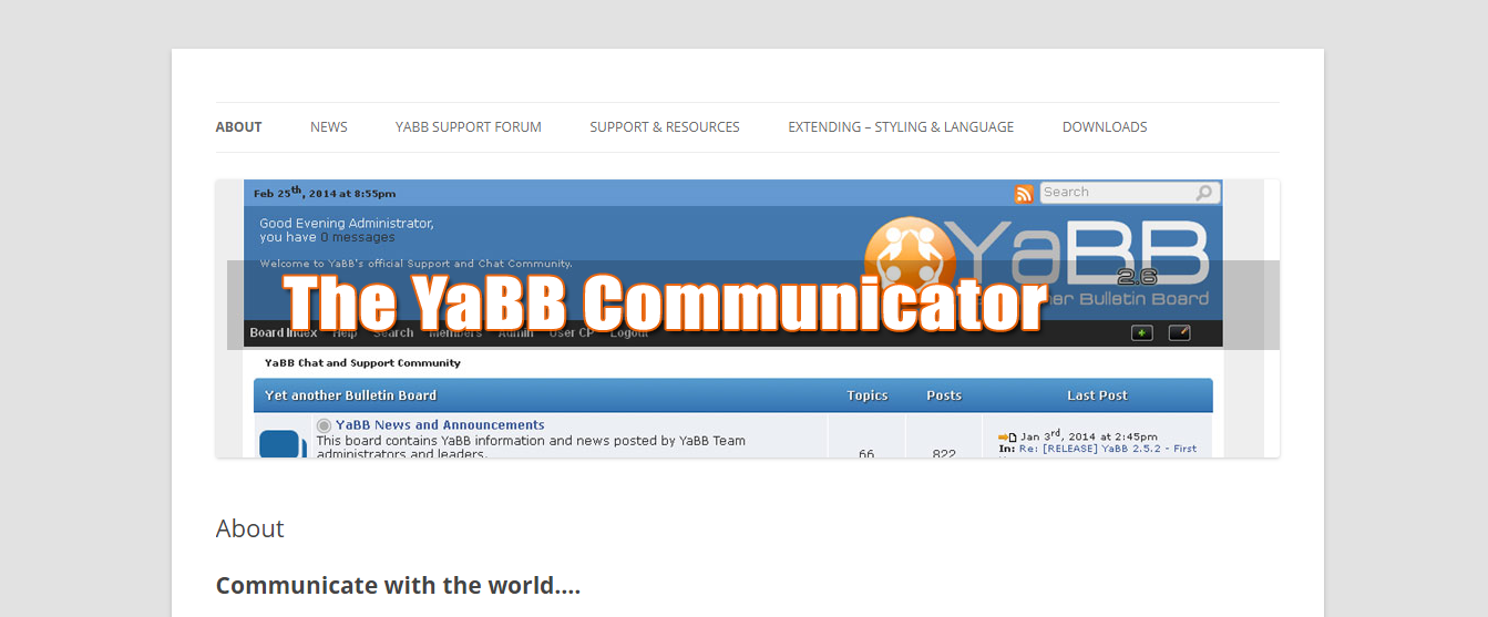 Скриншот (снимок экрана) YaBB