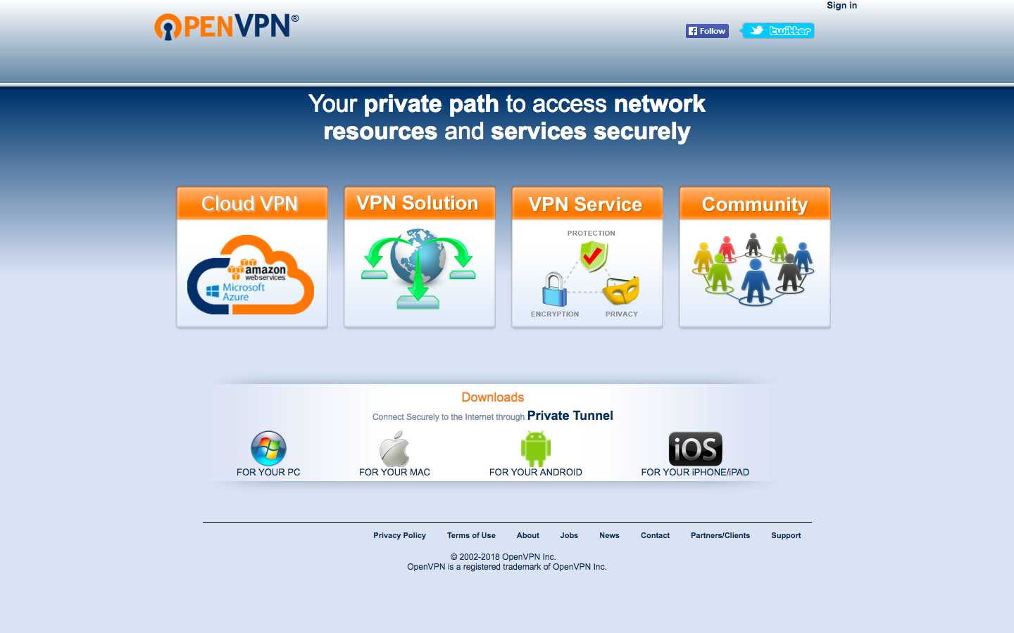 Скриншот (снимок экрана) OpenVPN