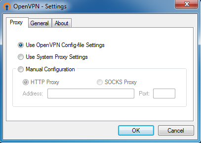 Скриншот (снимок экрана) OpenVPN