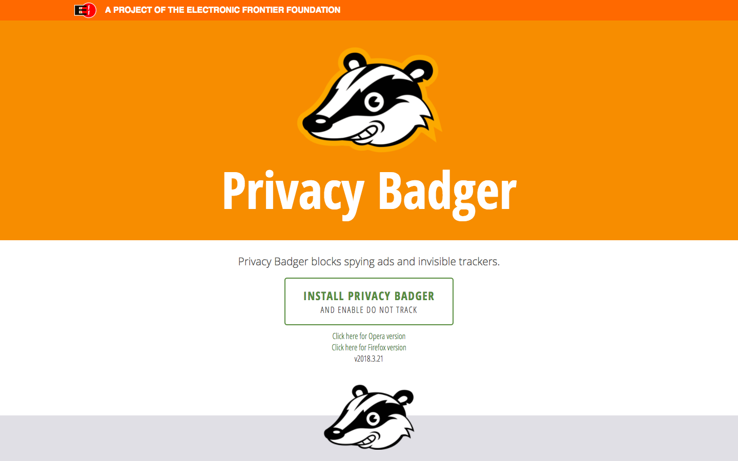 Скриншот (снимок экрана) Privacy Badger