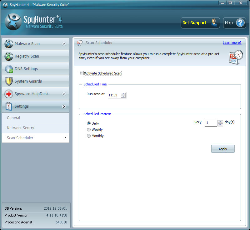 Скриншот (снимок экрана) SpyHunter