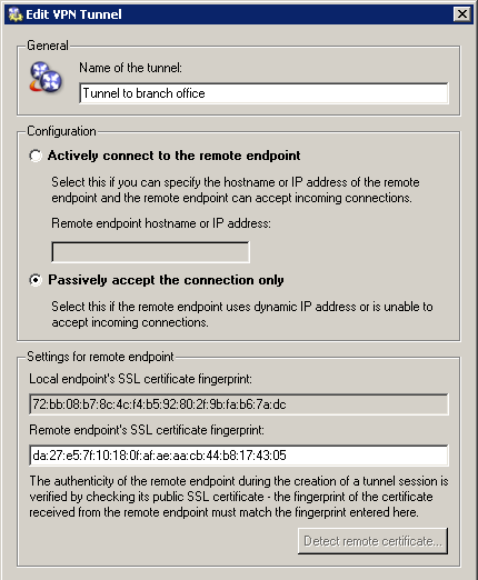 Скриншот (снимок экрана) VPNTunnel