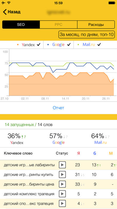 Скриншот (снимок экрана) PromoPult (ex SeoPult)