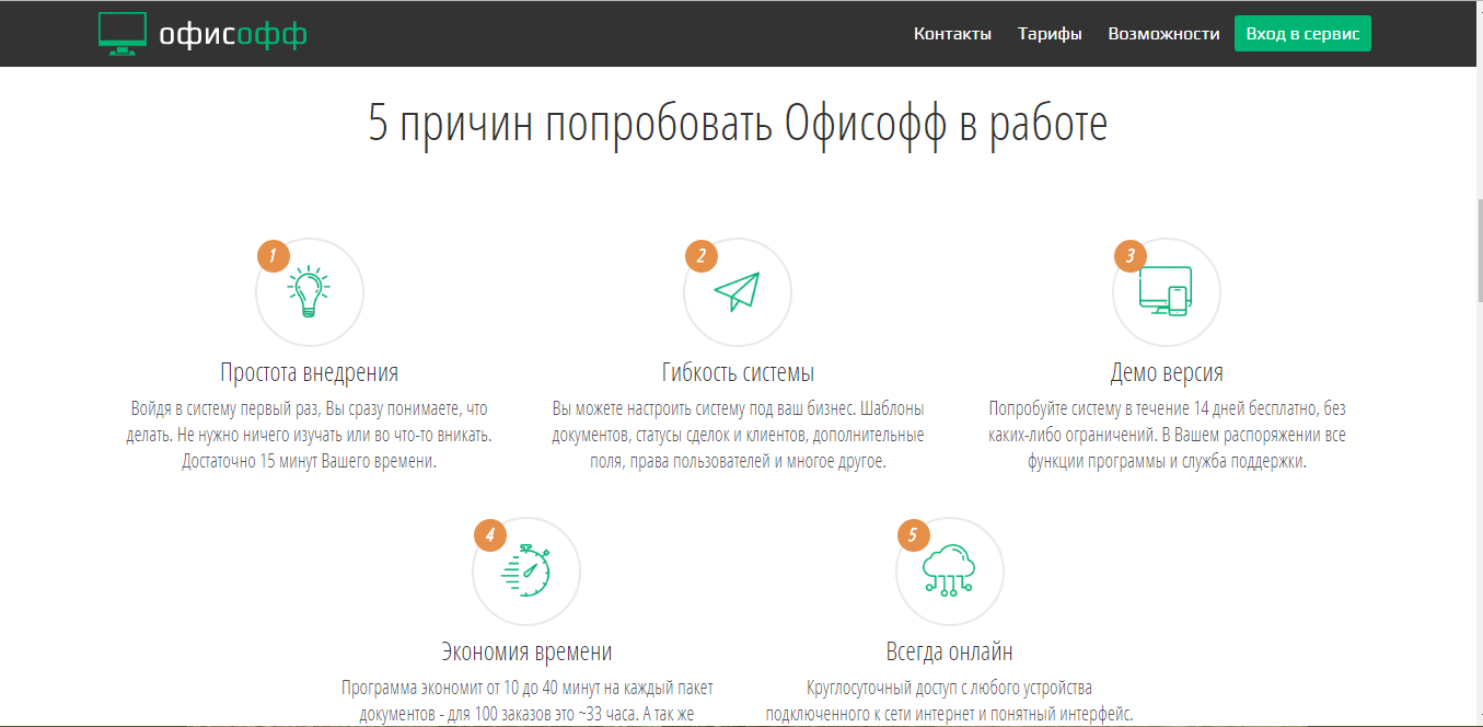 Скриншот (снимок экрана) Офисофф