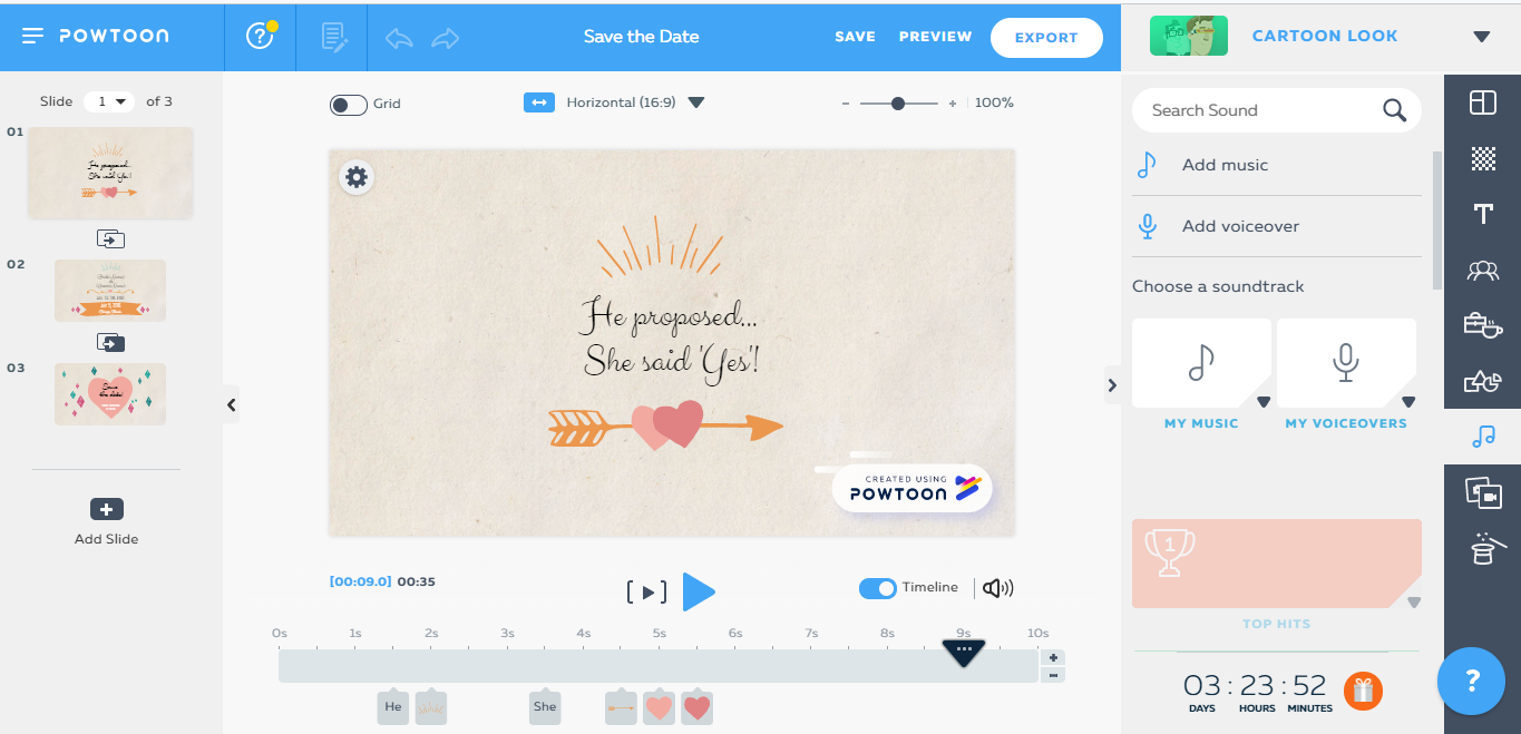 Скриншот (снимок экрана) PowToon