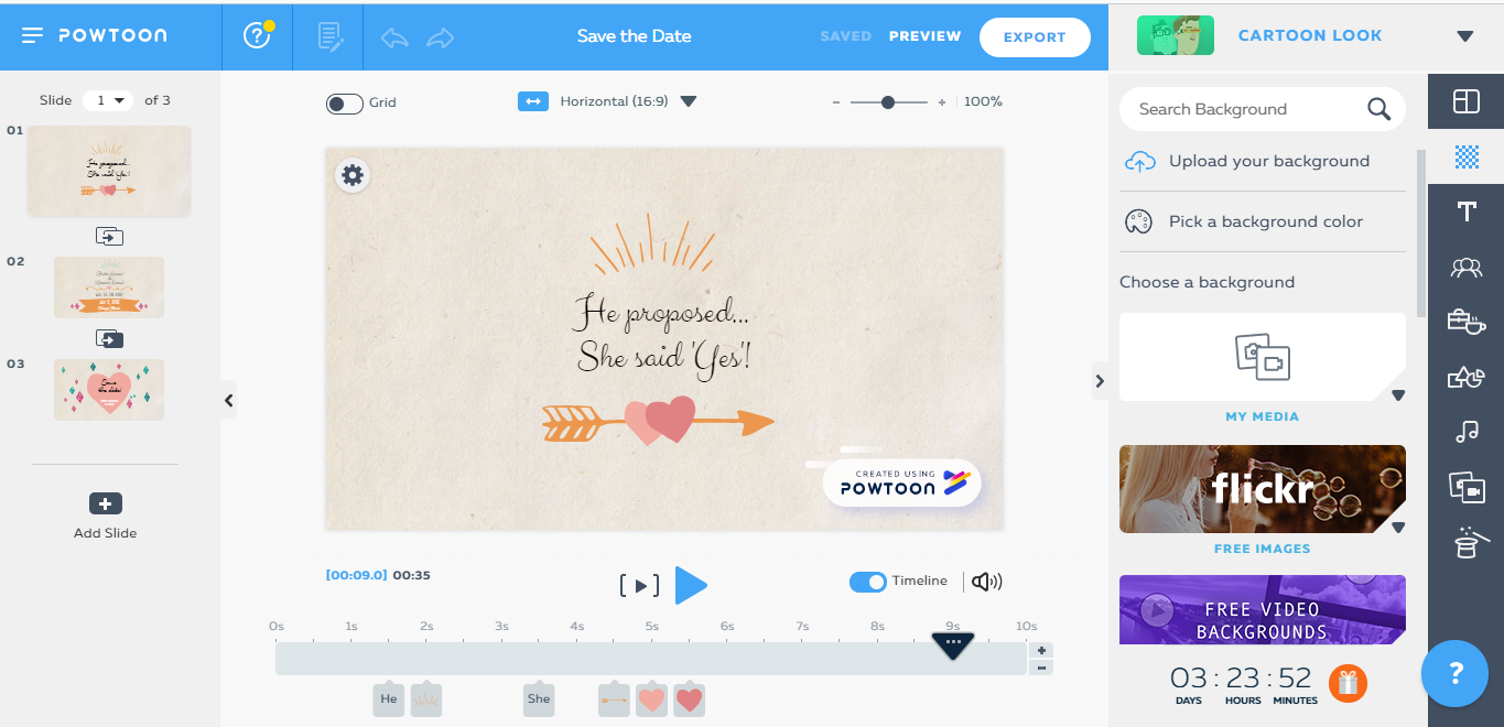 Скриншот (снимок экрана) PowToon