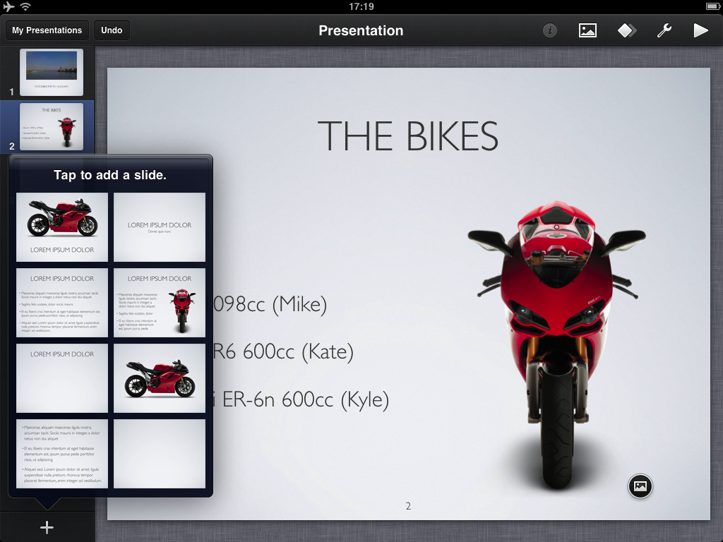 Скриншот (снимок экрана) KeyNote
