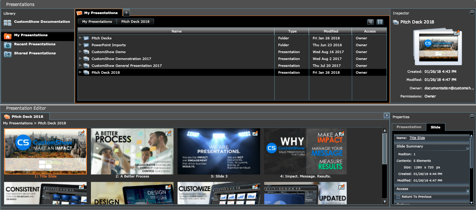 Скриншот (снимок экрана) CustomShow