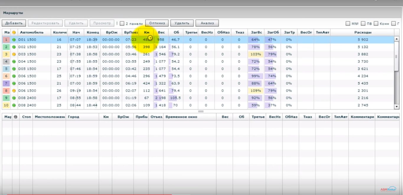 Скриншот (снимок экрана) ABM Rinkai TMS