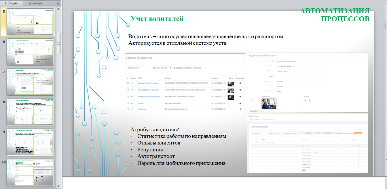 Скриншот (снимок экрана) Transport Manager