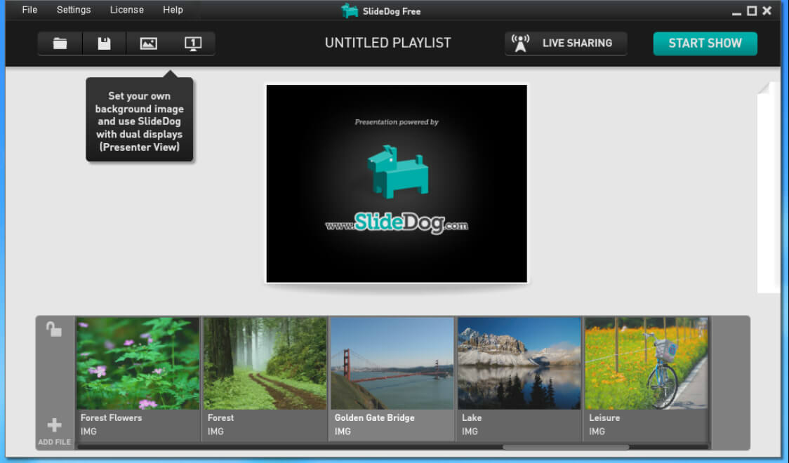 Скриншот (снимок экрана) SlideDog