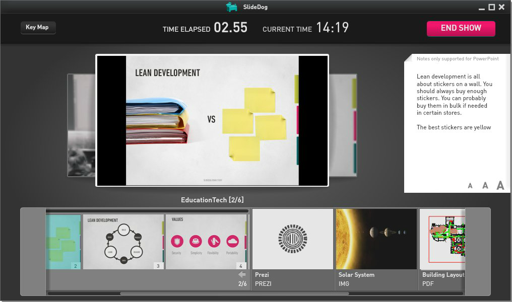 Скриншот (снимок экрана) SlideDog