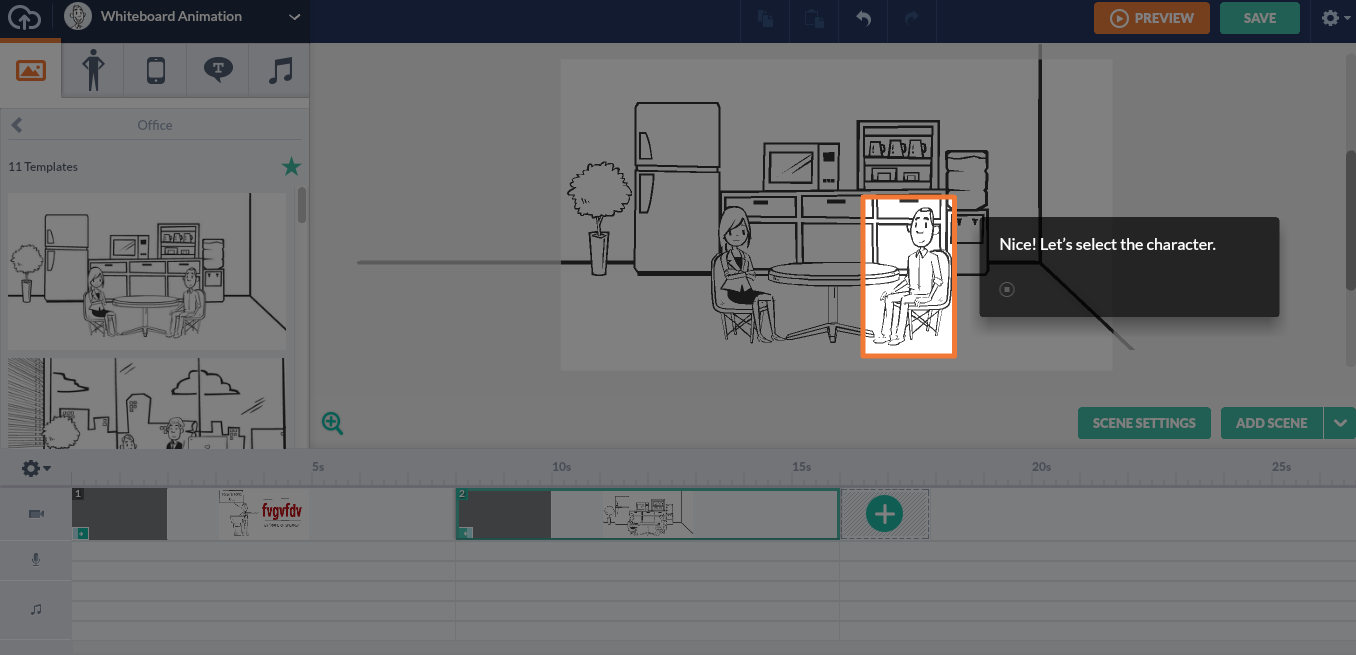 Скриншот (снимок экрана) Vyond (ex GoAnimate)