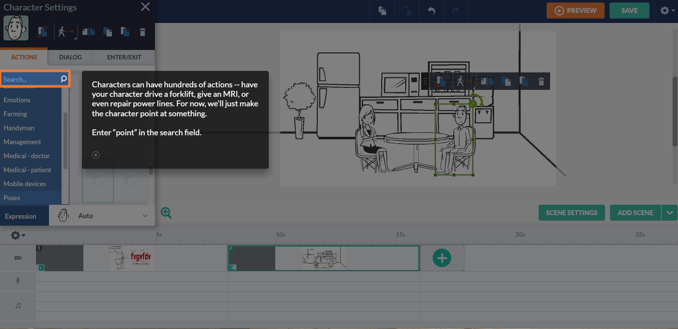Скриншот (снимок экрана) Vyond (ex GoAnimate)