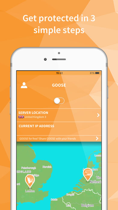 Скриншот (снимок экрана) Goose VPN