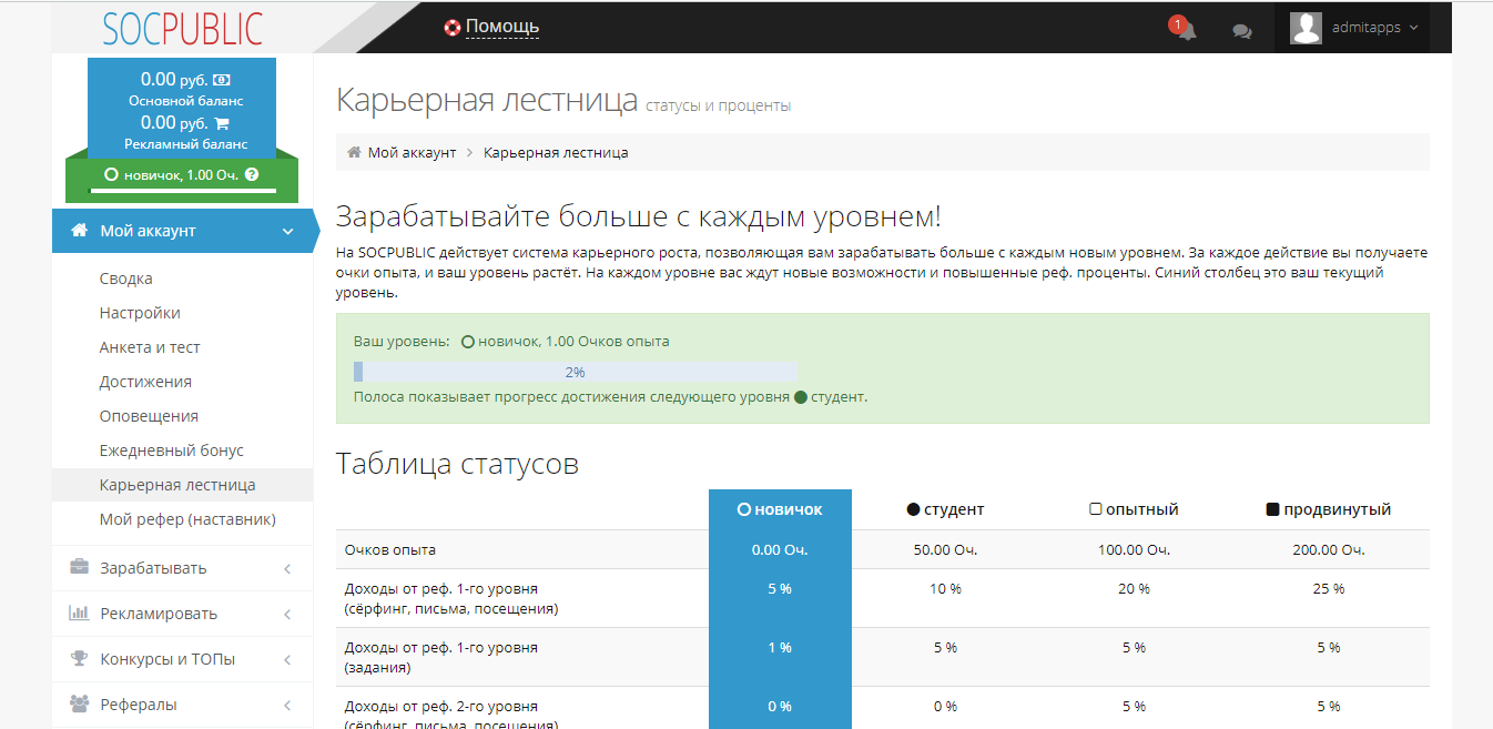 Скриншот (снимок экрана) SocPublic