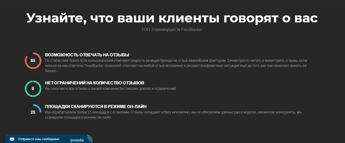 Скриншот (снимок экрана) FeedBacker