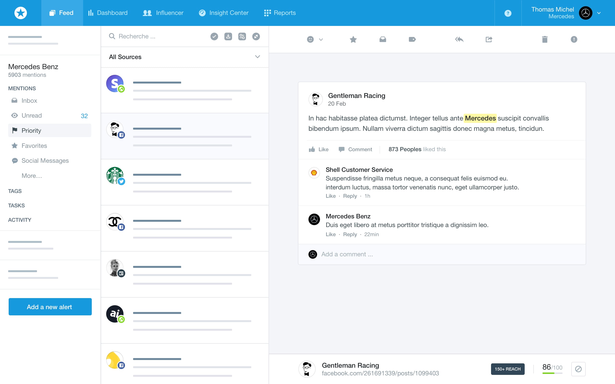 Скриншот (снимок экрана) Mention
