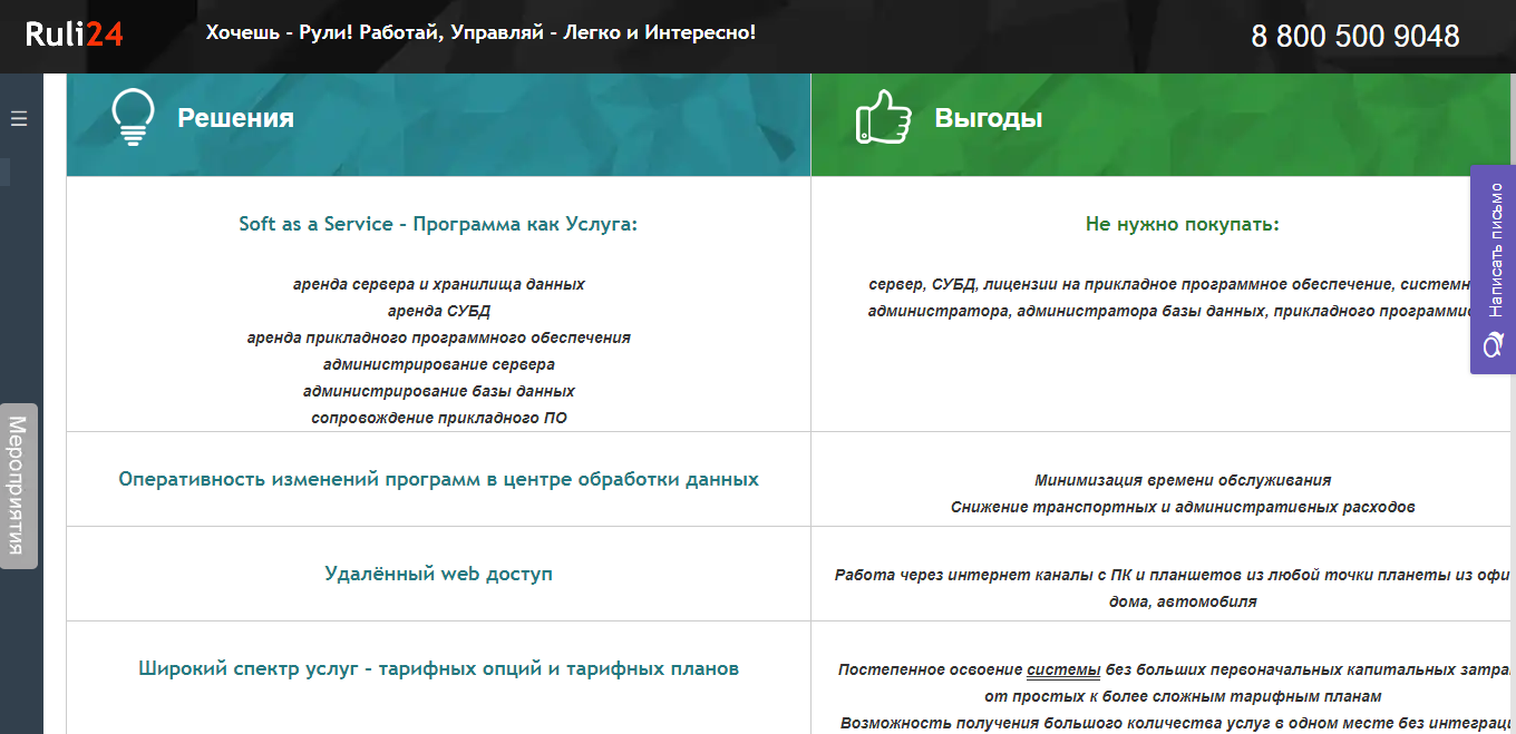 Скриншот (снимок экрана) Рули24