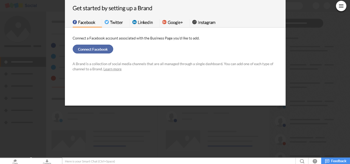 Скриншот (снимок экрана) Zoho Social